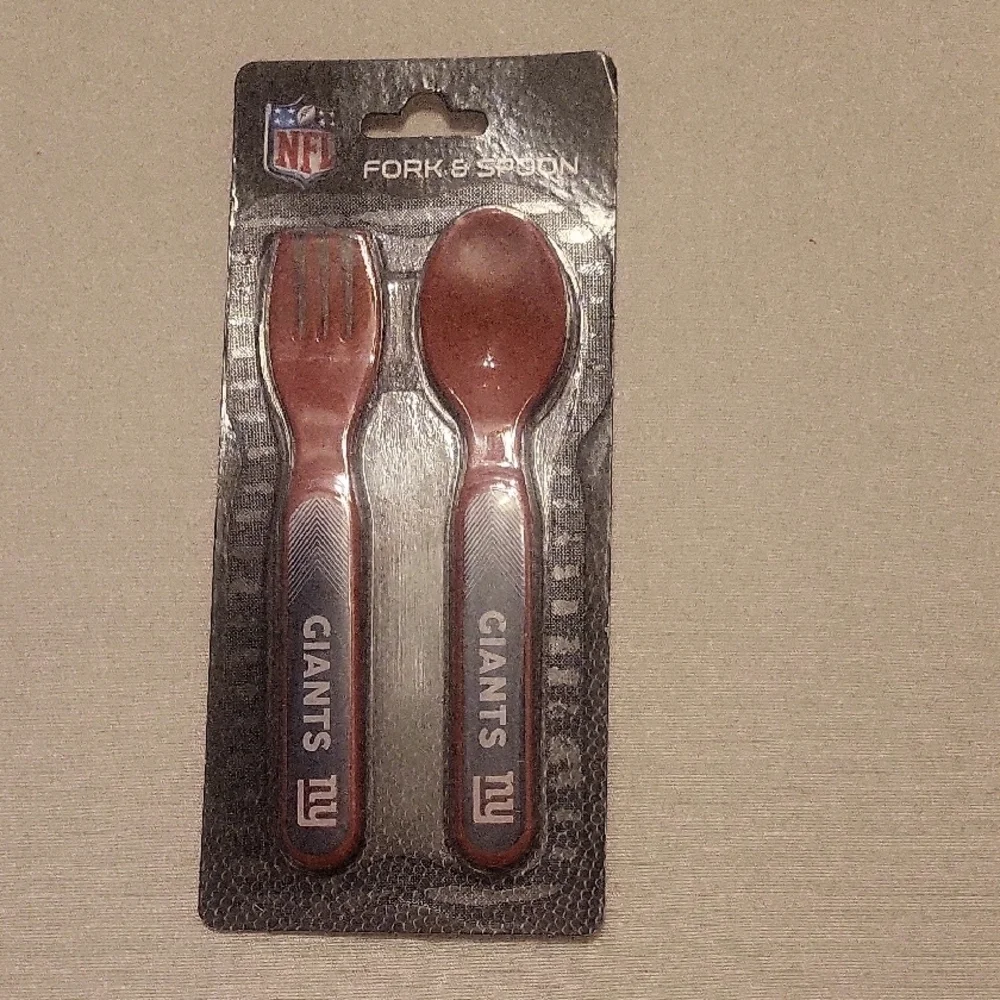 NFL Giants Fork and Spoon Set - Red